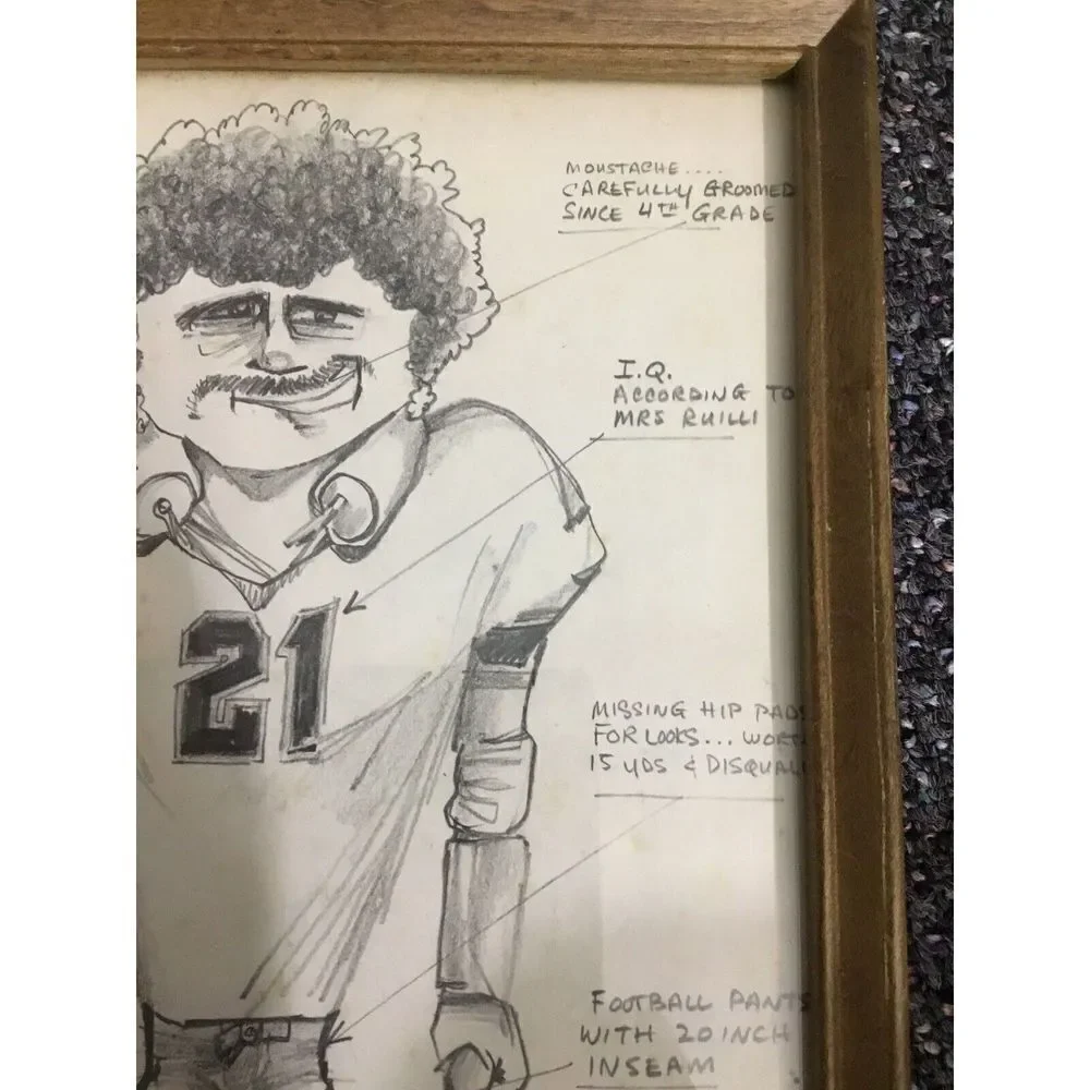 Vtg Art an Original Pencil Drawings Travesty Caricature Takeoff Baseball Raiyola